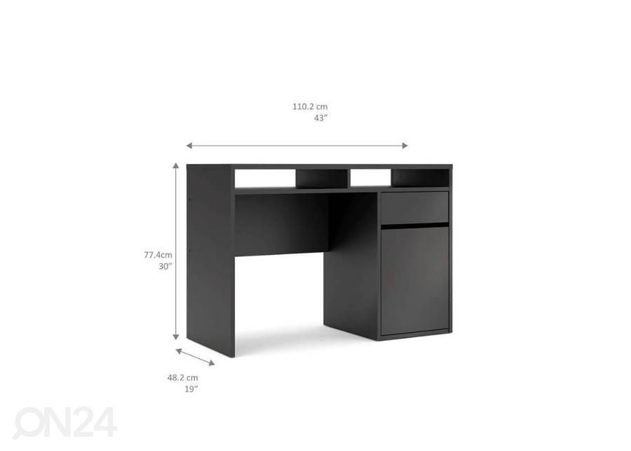 Kirjutuslaud Function 110,2 cm suurendatud mõõdud