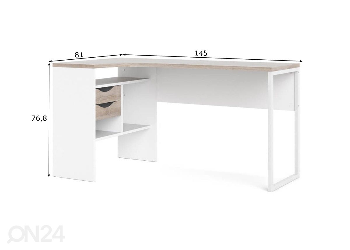 Kirjutuslaud Function 145 cm suurendatud mõõdud