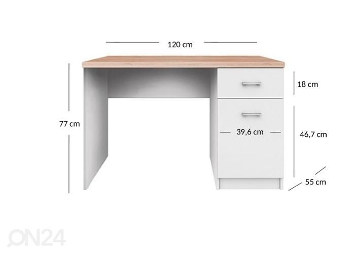 Kirjutuslaud Top mix 120 cm suurendatud mõõdud