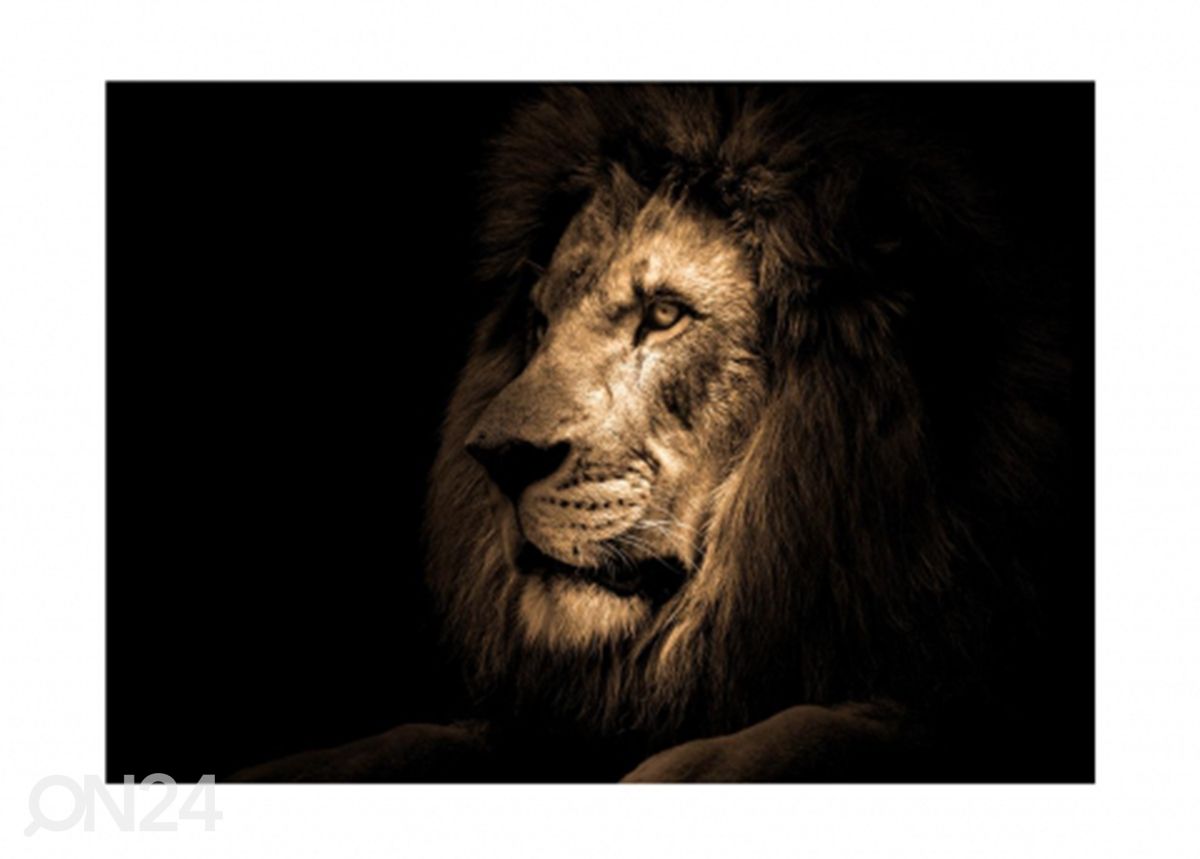 Klaaspilt Lion 100x70 cm suurendatud