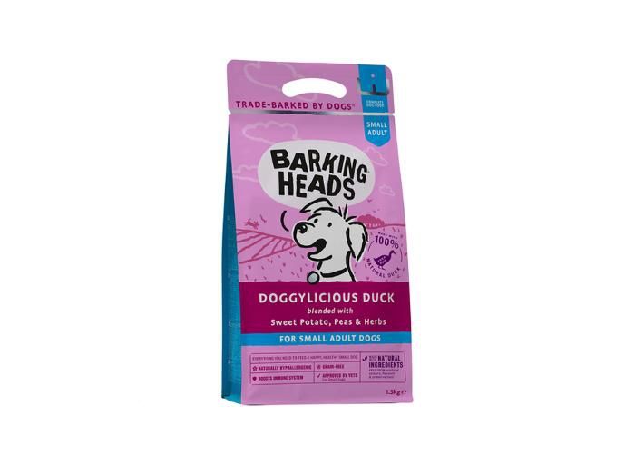 Koera täissööt Barking Heads Doggylicious duck väike tõug 1,5 kg suurendatud