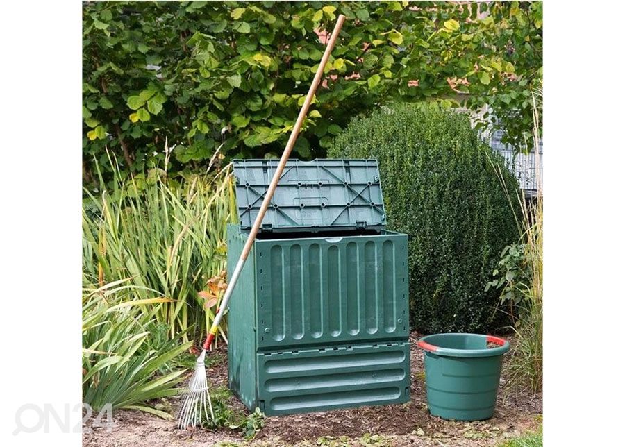 Komposter Eco King 600 L, roheline suurendatud