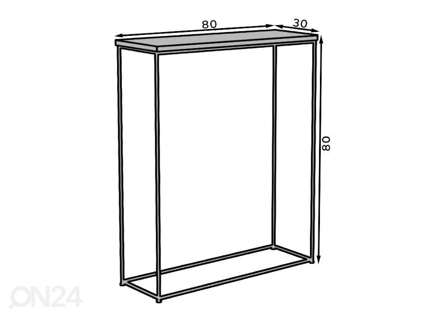 Konsoollaud Malbo 30x80 cm suurendatud mõõdud