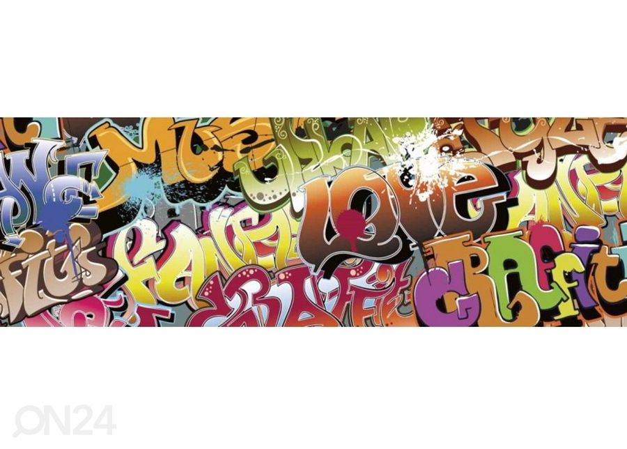 Köögi tagasein Graffiti 180x60 cm suurendatud