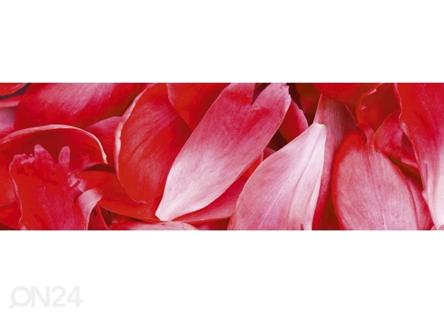 Köögi tagasein Red petals 180x60 cm suurendatud