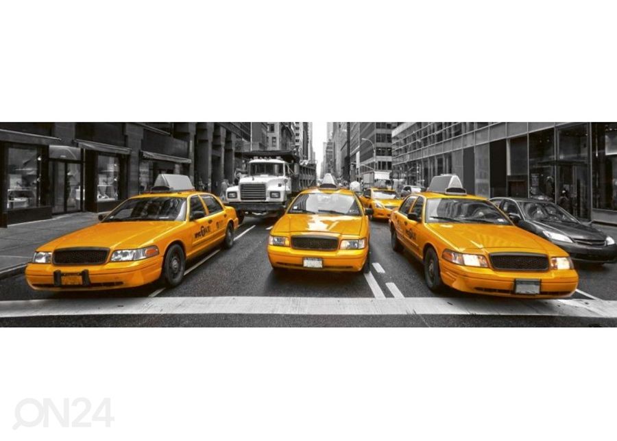 Köögi tagasein Yellow taxi 180x60 cm suurendatud