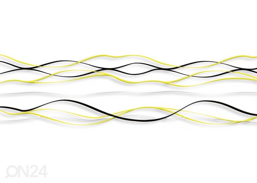 Köögi tagasein Yellow waves 180x60 cm suurendatud