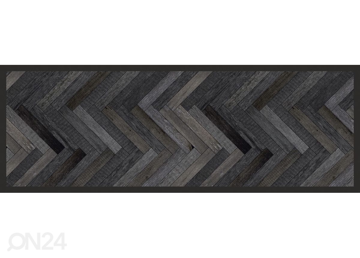 Köögivaip Herringbone Anthra 50x150cm suurendatud