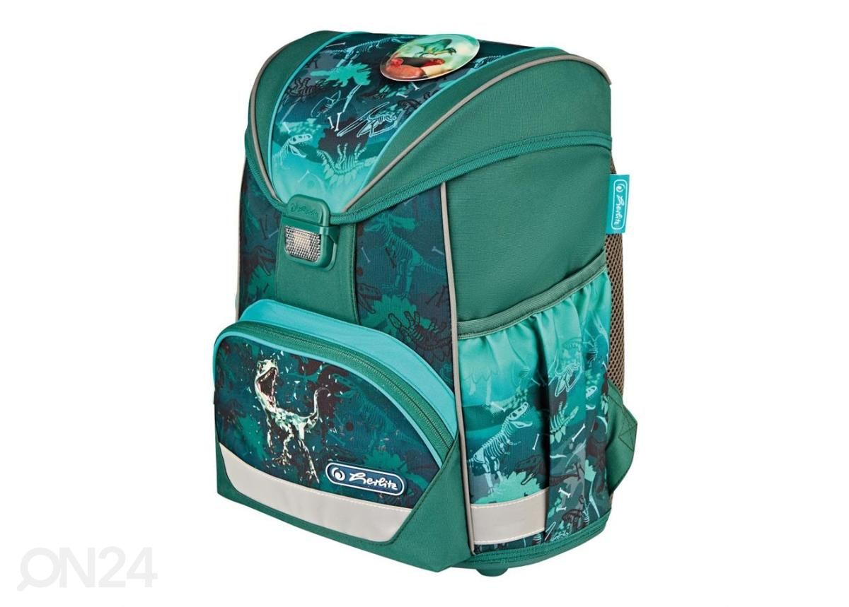 Koolikott-ranits Herlitz Ultralight Green Rex 15 L suurendatud