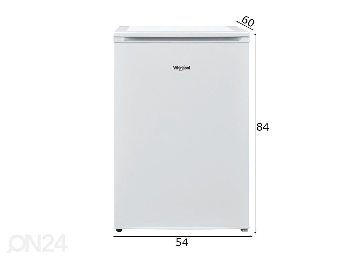 Külmik Whirlpool W55VM1120W2 suurendatud mõõdud