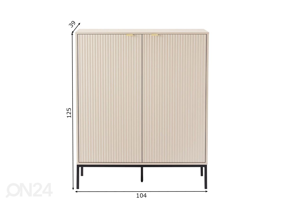 Kummut 104 cm suurendatud mõõdud