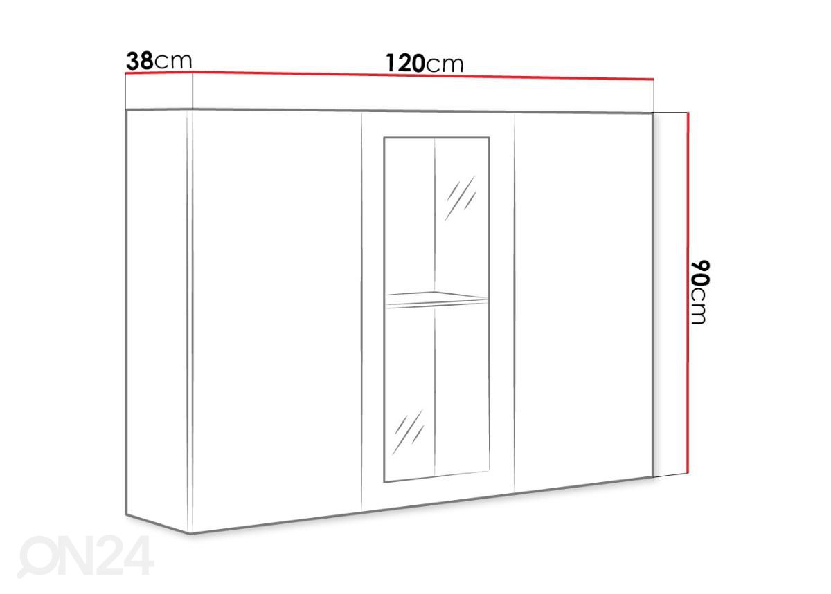 Kummut Figo 120 cm suurendatud mõõdud