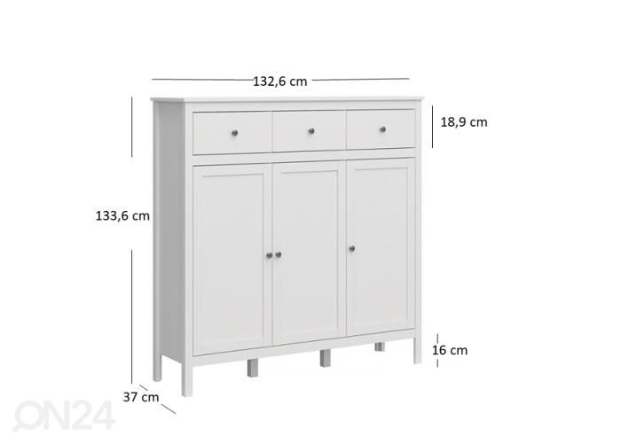 Kummut Ole 132,6 cm suurendatud mõõdud