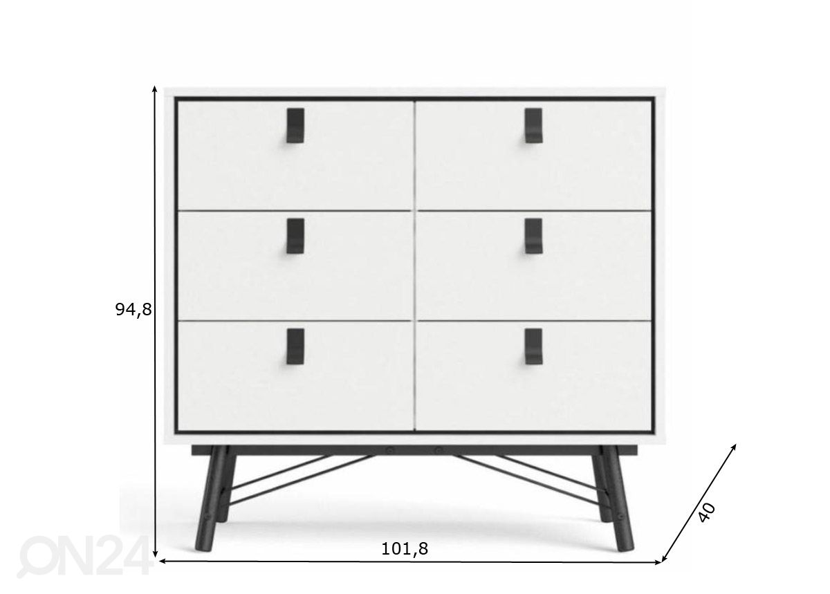 Kummut Ry 102 cm suurendatud mõõdud