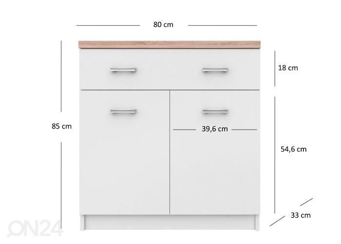 Kummut Top mix 80 cm suurendatud mõõdud