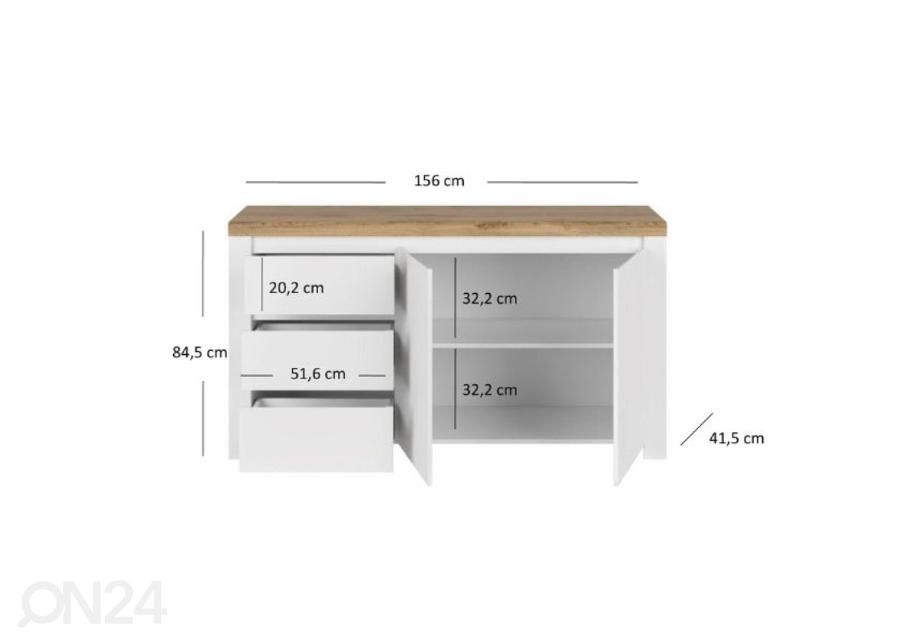 Kummut Vigo 156 cm suurendatud