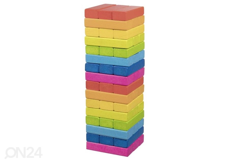 Ladumismäng Jenga (värviline) suurendatud