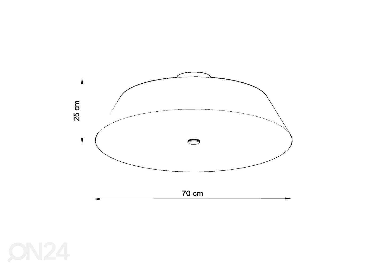 Laelamp Vega 70, valge suurendatud mõõdud