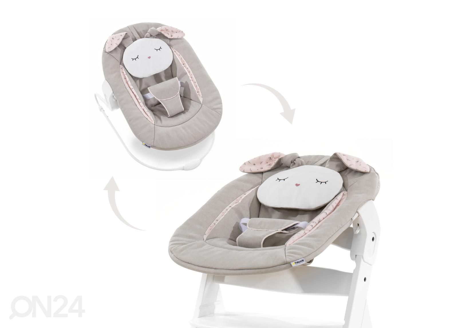 Lamamistool Hauck Comfort Alpha Bouncer 2in1 Powder Bunny beež suurendatud