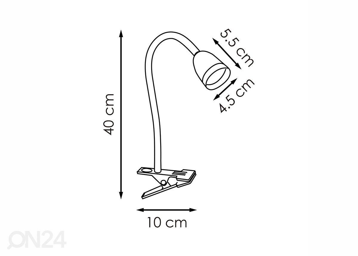 Laualamp Clips suurendatud mõõdud