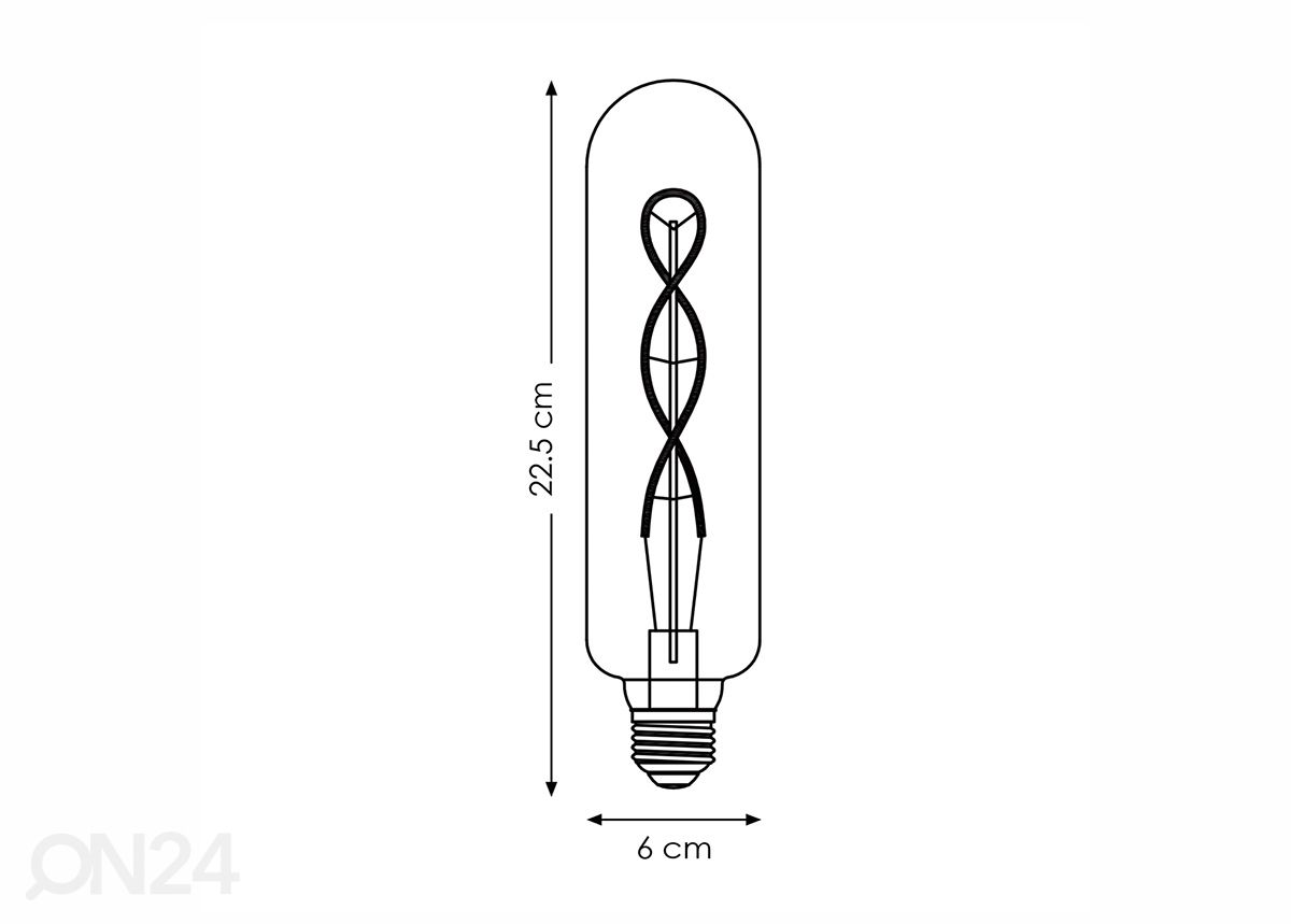 LED-pirn Deco Tube, E27, 5 W suurendatud mõõdud