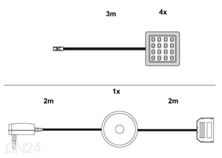 LED-valgustus riiuli alla, 4 tk suurendatud