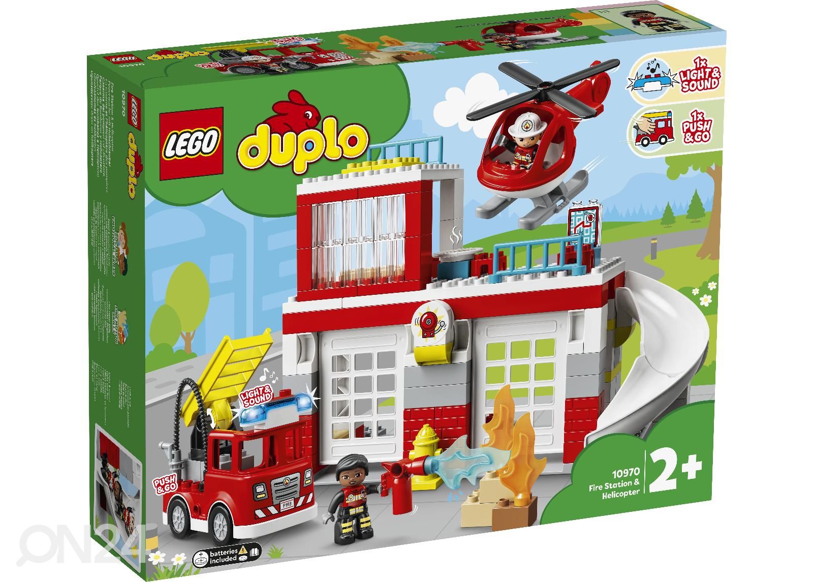 LEGO DUPLO Tuletõrjedepoo ja -helikopter suurendatud