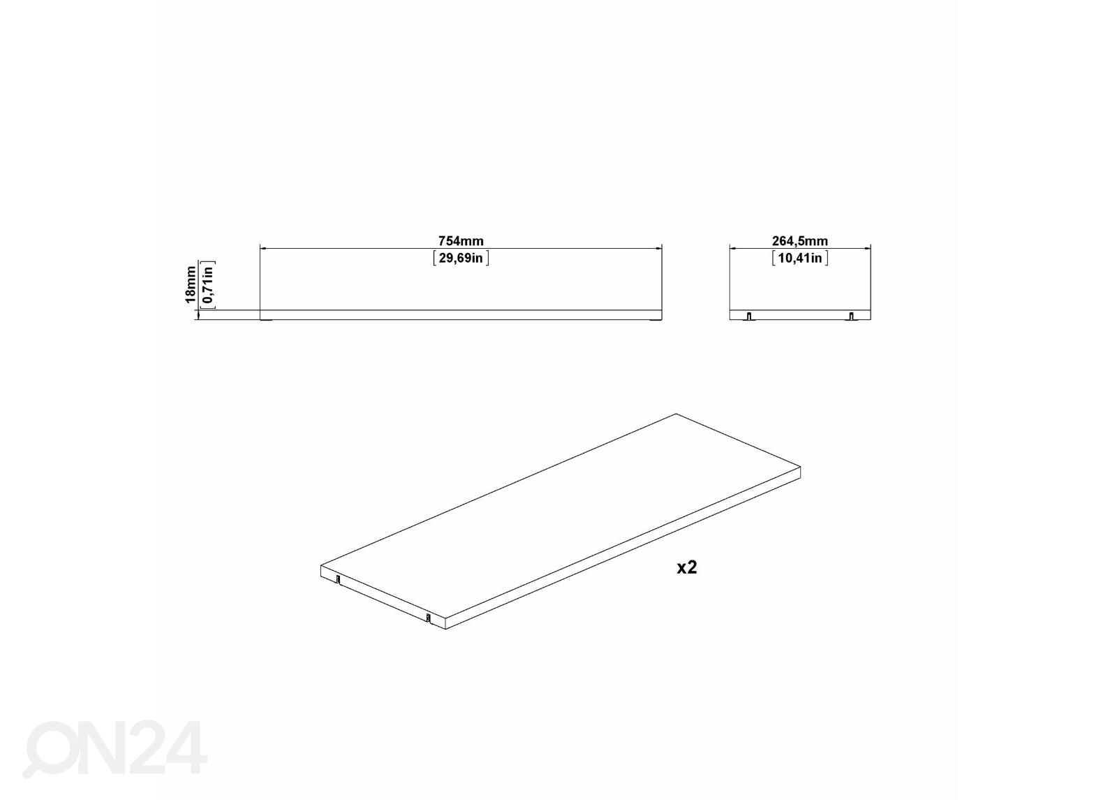 Lisariiulite komplekt Basic suurendatud