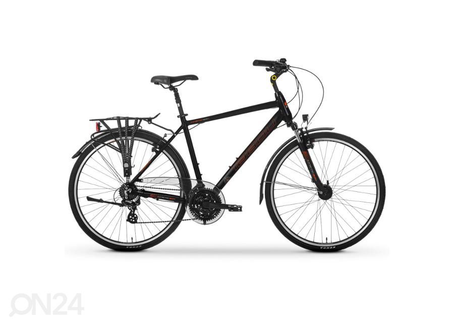 Meeste jalgratas Tabou Kinetic 2.0 PLUS (2023) 28" L, must-oranž suurendatud