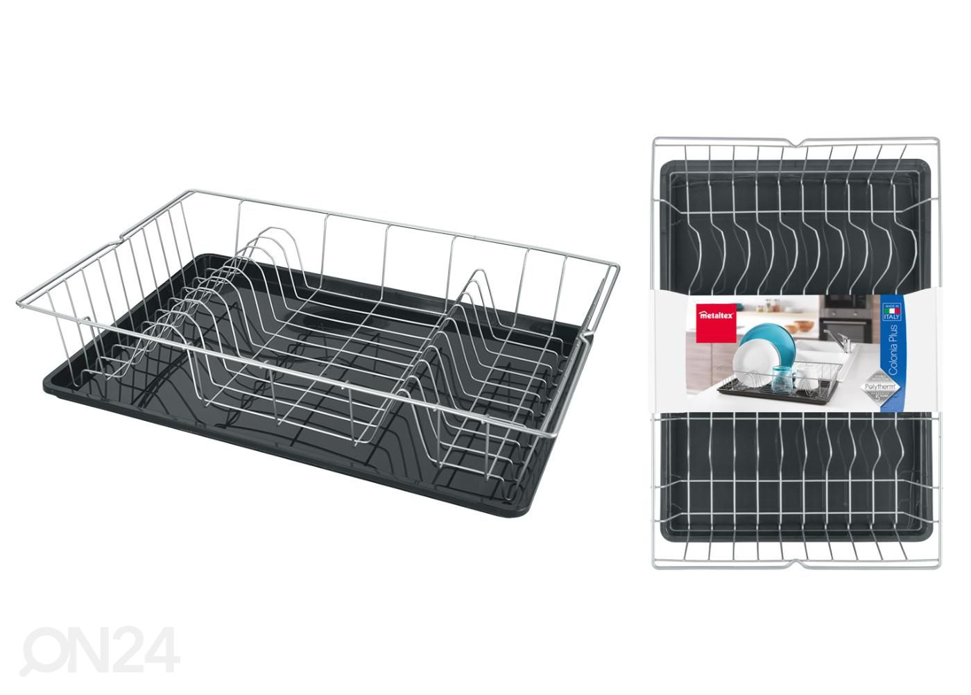 Nõudekuivatusrest Colonia plus, 48x30x10 cm, must suurendatud
