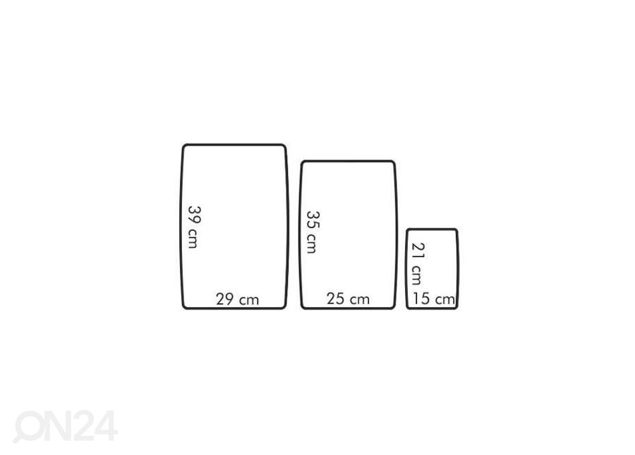 Painduvad lõikelauad Tescoma Presto 3 tk suurendatud mõõdud