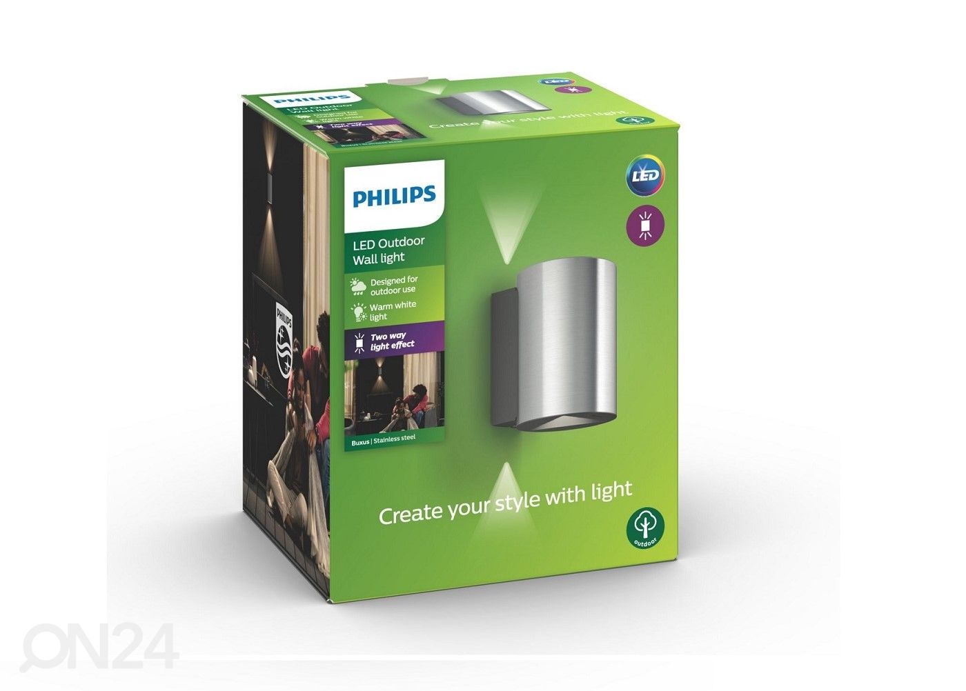 Philips Buxus teras seinavalgusti 2x4,5 W 1000lm 2700K suurendatud