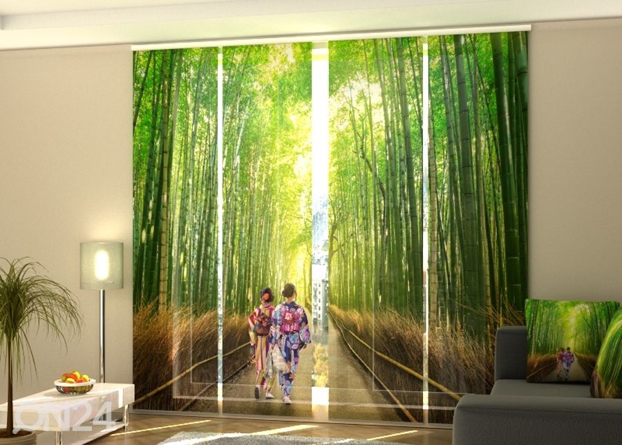 Pimendav paneelkardin Bamboo Forest of Arashiyama 240x240 cm suurendatud