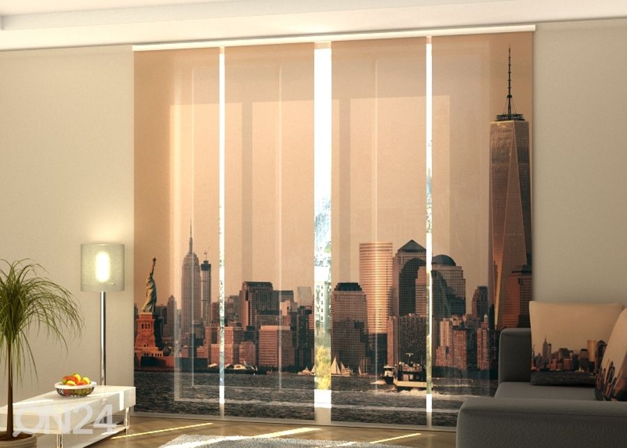 Pimendav paneelkardin Manhattan skyline 240x240 cm suurendatud