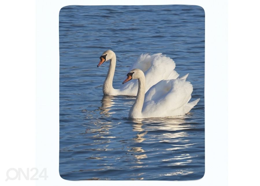 Pleed White Swans 150x200 cm suurendatud