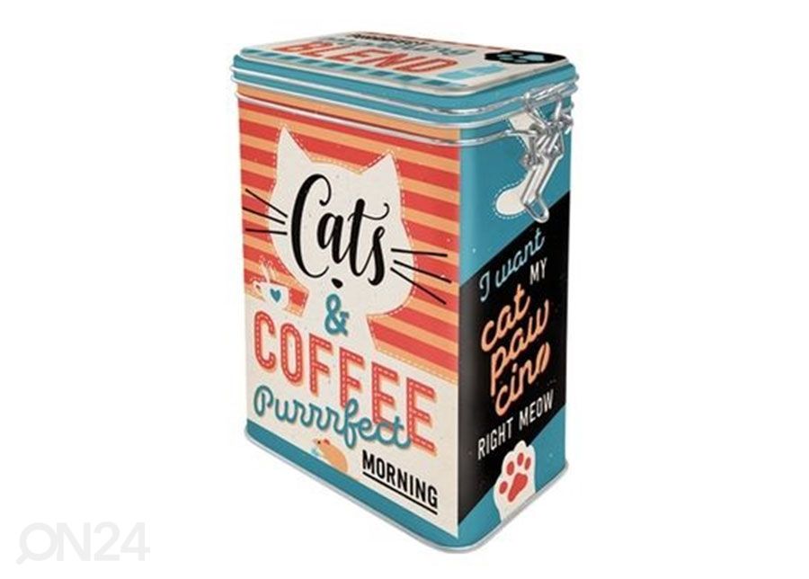 Plekkpurk Cats & Coffee 1,3 L suurendatud