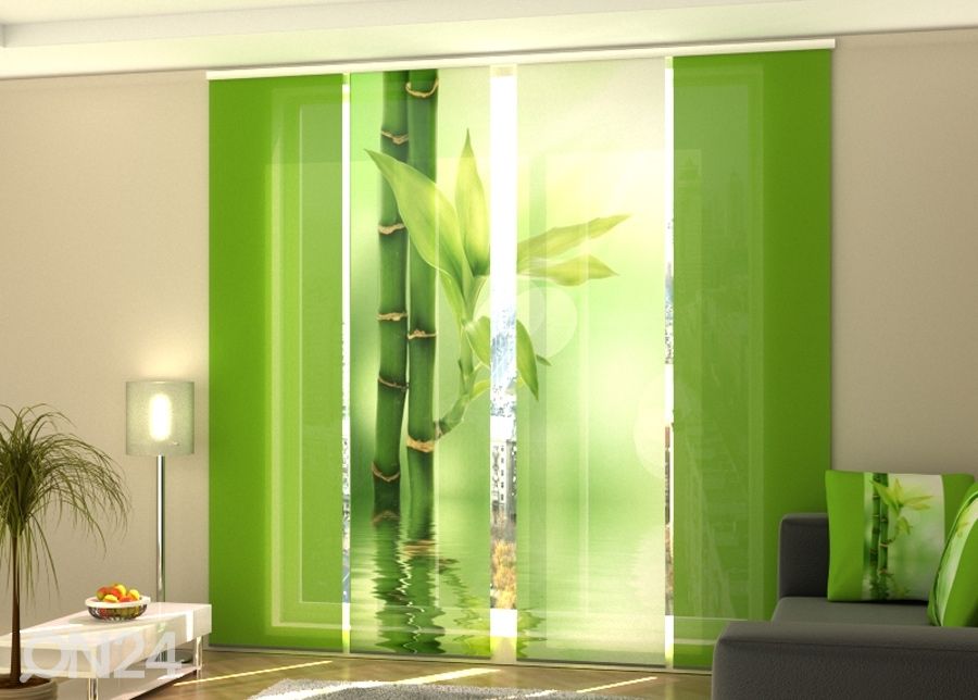 Poolpimendav paneelkardin Green Bamboo 240x240 cm suurendatud