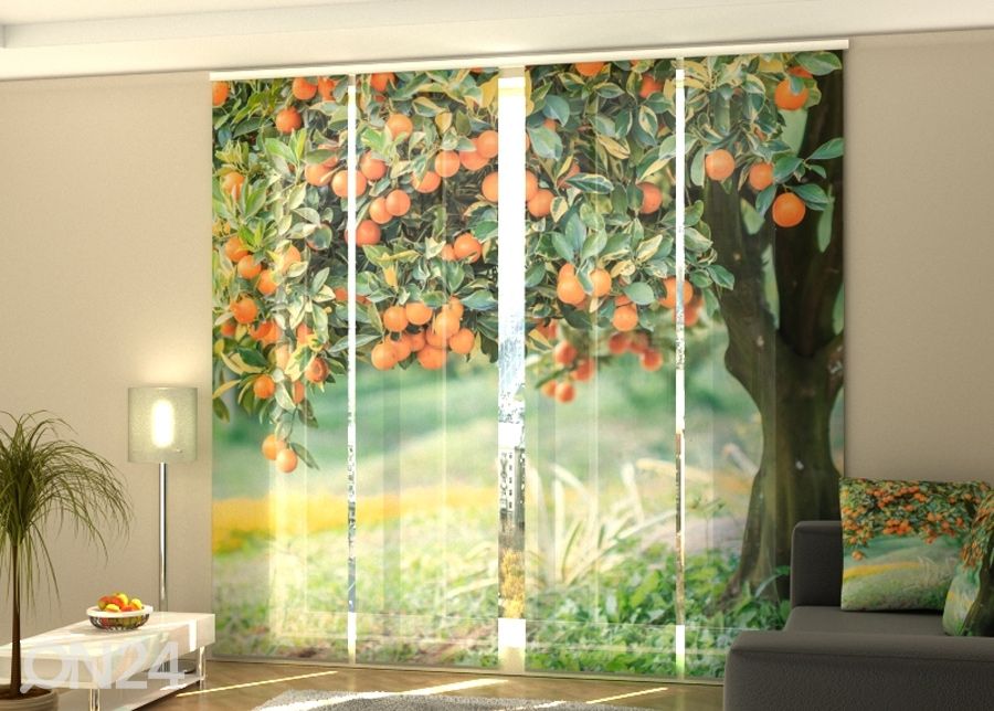 Poolpimendav paneelkardin Mandarin tree 240x240 cm suurendatud