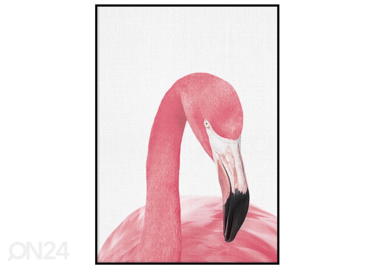 Poster Flamingo portree 21x30 cm suurendatud