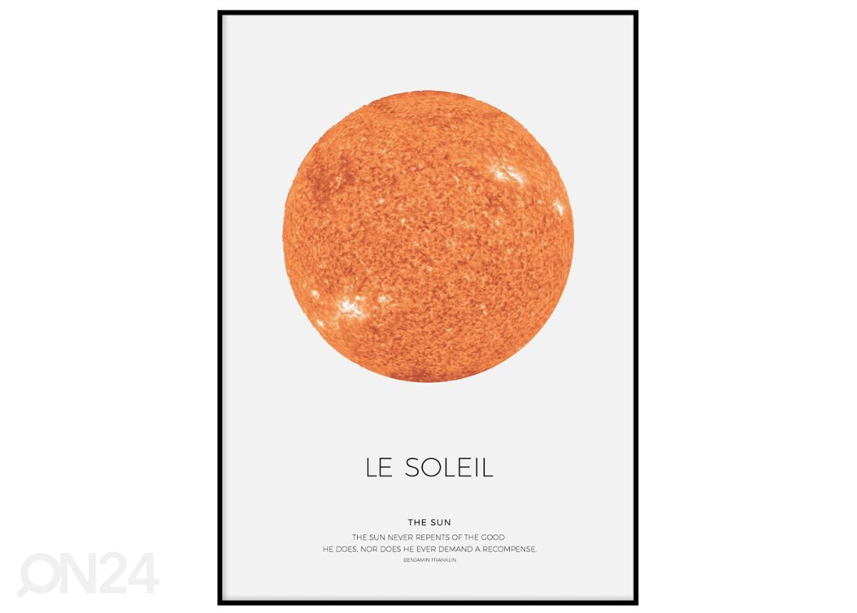 Poster Le Soleil 21x30 cm suurendatud