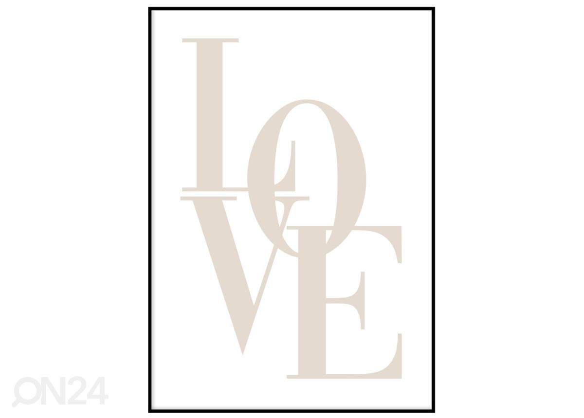 Poster Love 21x30 cm suurendatud