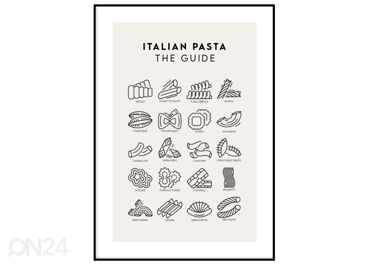 Poster Pasta guide 21x30 cm suurendatud