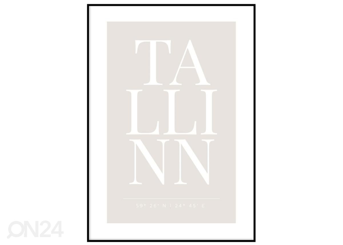 Poster Tallinna poster 21x30 cm suurendatud