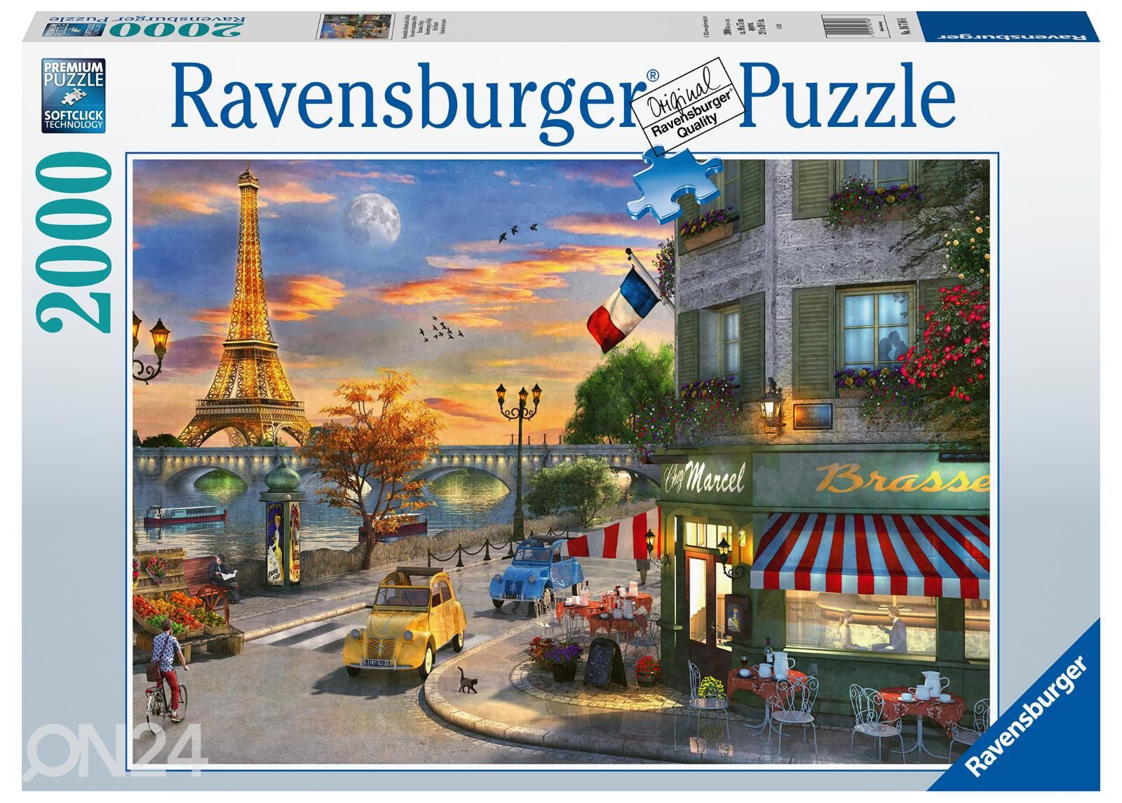 Pusle 2000 tk Pariisi päikeseloojang Ravensburger suurendatud