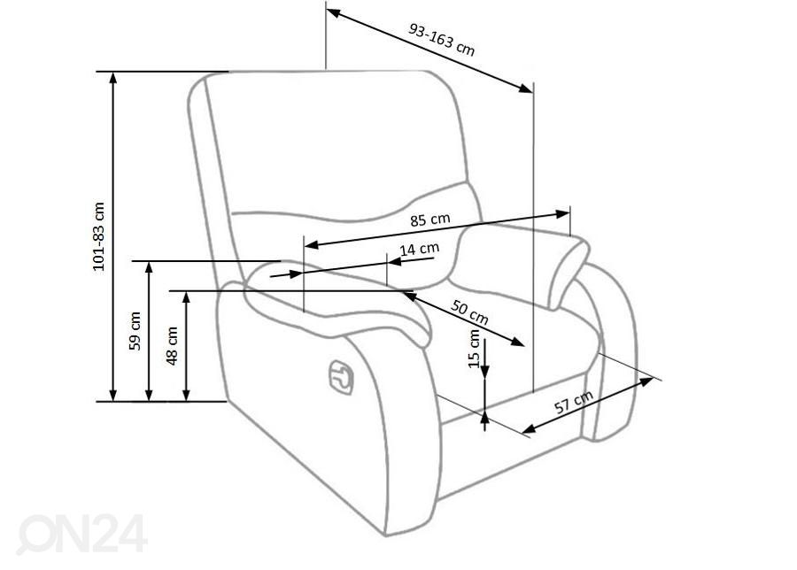 Recliner tugitool suurendatud mõõdud