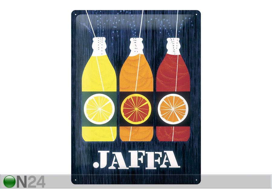 Retro metallposter Jaffa 30x40 cm suurendatud