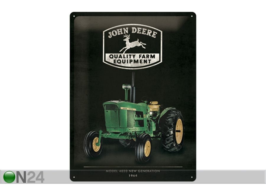 Retro metallposter John Deere Model 4020 30x40 cm suurendatud