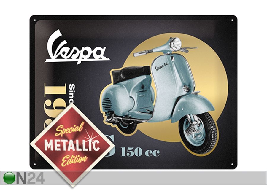 Retro metallposterVespa GS 150cc Metallic 30x40 cm suurendatud