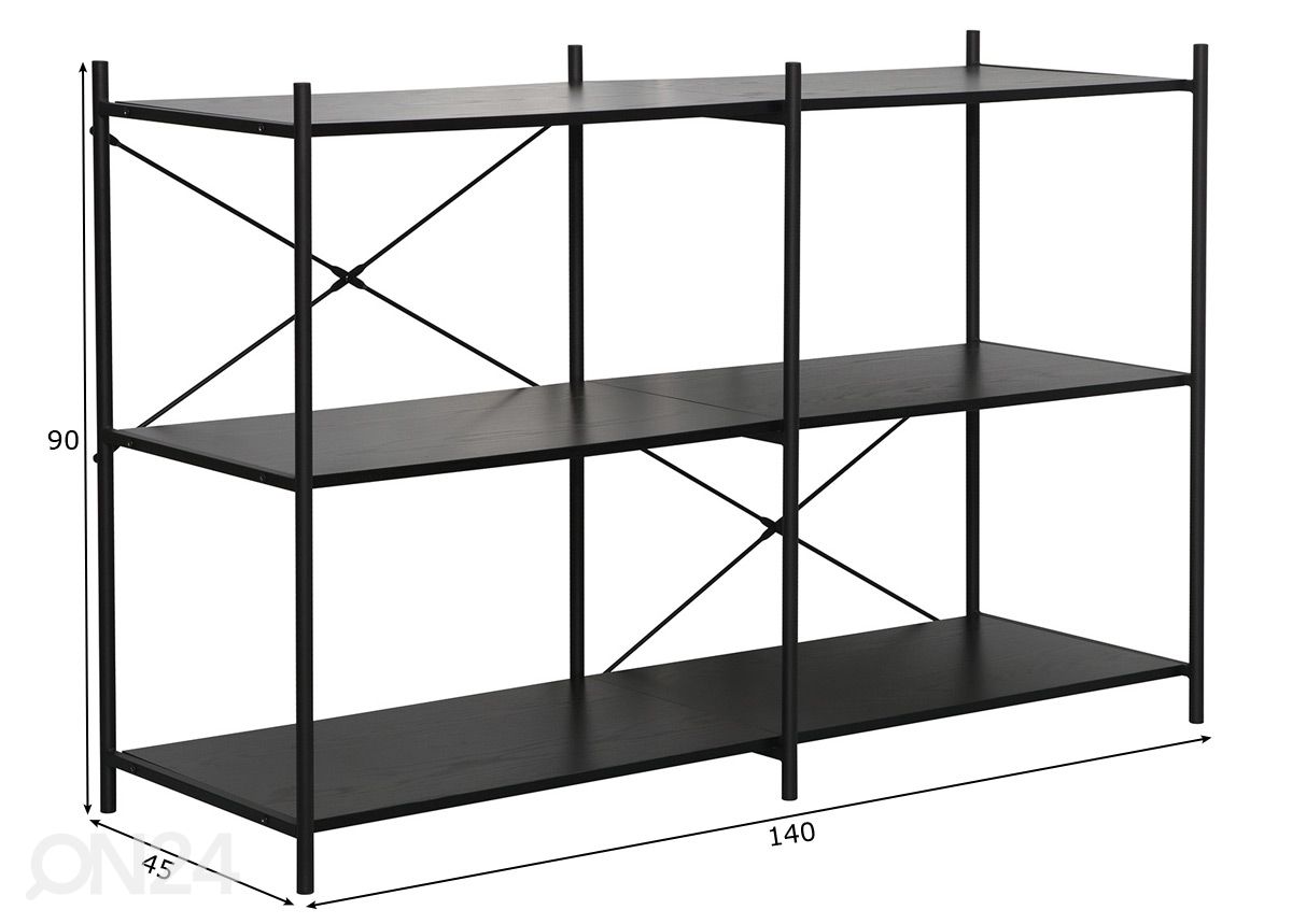 Riiul 140 cm suurendatud mõõdud