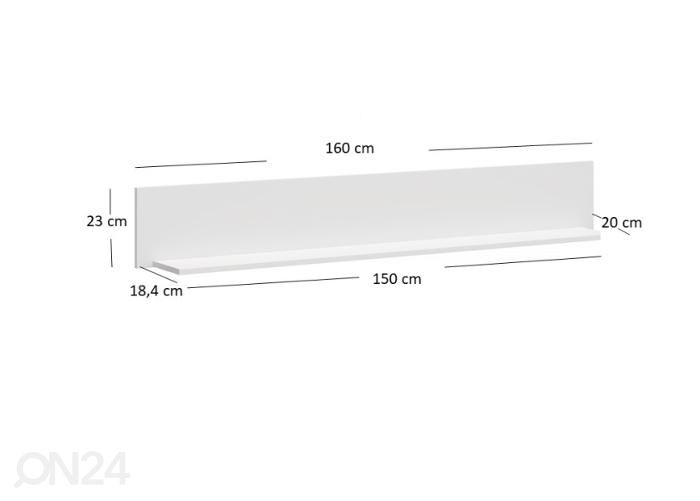 Riiul Ole 160 cm suurendatud